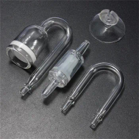 4 In 1 Aquarium CO2 Diffuser Set Carbon Dioxide Atomizer Check Valve U Shaped Connector Suction Cup For Fish Tank Planted Supply