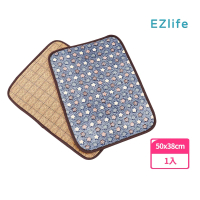 【EZlife】寵物藤席珊瑚絨兩用墊(50x38cm)