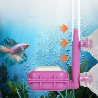 Oxygenator Filter Senyap Mini Atomizer Nano Air Disk Pusingan / Square Oxygen Diffuser Akuarium CO2