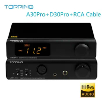 TOPPING D30pro 4CS43198 DAC Decoder TOPPING A30Pro Headphone Amplifier Hifi AMP + RCA Cable