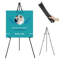 Jewelry Advertisement Brand Metal Easel With Portable Bag Clips Folding Tripod Adjustable Collapsible Sign Poster Stand Display