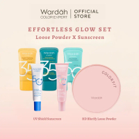 [EFFORTLESS GLOW SET] WARDAH Colorfit HD Blurify Loose Powder + UV Shield Tone Up Sunscreen/UV Shiel