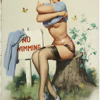 Sexy Beauty Metal Tin Sign, Vintage Plaque Poster Garage Bar Home Wall Decor 8 X 12 Inches