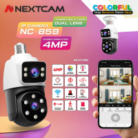 Nextcam Kamera cctv Ipcam Bolam cctv Bola Lampu Dual Lens Dual Kamera 4MP 2.4G WiFi PTZ+Fixed lens B