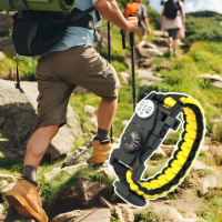 【戶外生存】多功能戰術級LED求生手環(露營 登山 遠足野外 垂釣 溫度計 防水 開瓶器 工具卡 扳手 指南針)