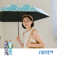 【rento】 碳纖輕量黑膠晴雨傘-塗鴉(白)