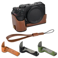 Leather Half Case for Nikon Z30 Z50 Camera Bag Grip With Strap