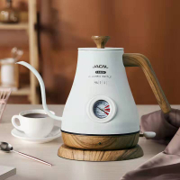 優樂悅~咖啡壺復古手沖細長嘴恒溫電熱水壺溫度顯示燒水泡茶不銹鋼壺手沖壺 茶壺