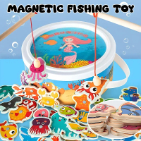 Magnetic Wooden Fishing Game Toy | Early Learning Alphabet Numbers Colors | Montessori Fine Motor Sk