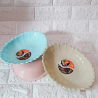 PIRING OVAL PLASTIK PASTEL MURAH MINISO/PIRING BUAH PLASTIK MURAH ANAK KOS