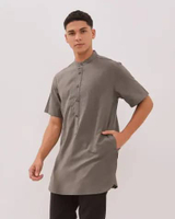 AMK Kemeja Koko Kurta Pria Lengan Pendek KK Birma Ss Grey S