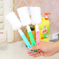 3pc baby bottle brush Cup sponge cleaning brush kitchen cleaning brush household kitchen tool