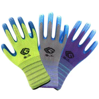 Nitrile Work Gloves Multicolor Antiskid Breathable Stretchable Dipped Work Safe Gloves for Mechanical Repair Welding and Cutting
