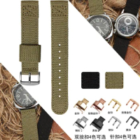For Hamilton Khaki Field Seiko No. 5 Thickened Canvas Strap Men's Women's Nylon Watch Band 18 20mm