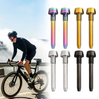 4pcs Bicycle Hydraulic Disc Brake Pad Bolt Titanium Alloy Brake Caliper Bolt Pin For MT2/4/5/6/8 Bike Screw Parts