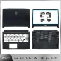 New For MSI GF66 MS-1581 MS-1582 Katana GF66 Laptop LCD Back Cover Lid Front Bezel Hinges Palmrest Bottom Case 15.6 Inch Black
