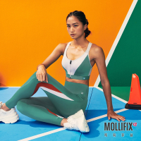 Mollifix 瑪莉菲絲 高強度前開拉鍊運動內衣 (草木綠)、瑜珈服、無鋼圈、開運內衣