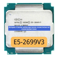 Intel Xeon E5-2699 v3 E5 2699v3 E5 2699 v3 CPU Processor 2.3 GHz 18-Core 36-Thread 45MB 145W CPU Processor LGA 2011-3