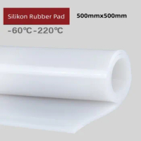 Silicone rubber sheet 500*500mm Clear Translucent Plate Mat High Temperature Resistance 100% Rubber Flat Gasket Pad