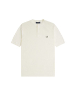 เสื้อยืดผู้ชาย WAFFLE STITCH HENLEY SHIRT     สีขาว