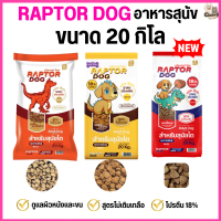 [[ ขนาด 20 KG ]]pb แร๊พเตอร์ด๊อก Raptor Dog  อาหารสุนัขโต ไม่เติมเกลือ ขนาด 20 KG