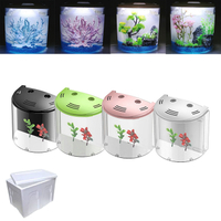 Sunsun 5L small fish aquarium with filter led ecology water fish tank USB mini Nano desktop aquarium