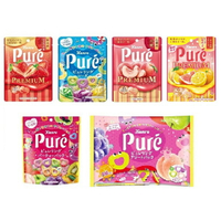 【江戶物語】KANRO 甘樂 Pure 果實軟糖 三角包 草莓/白桃/檸檬葡萄柚/綜合蘇打/綜合水果風味 造型軟糖