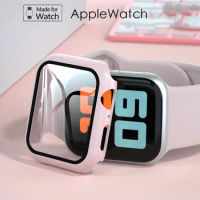 Glass+Cover For Apple Watch case 45mm 44mm 41mm 40mm 42mm 38mm Iwatch bumper+Screen Protector Apple watch series 7 3 4 5 6 SE