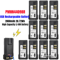 10PCS PMNN4409BR USB Rechargeable Battery for Motorola XPR3300 XPR3500 XPR7350 XPR7380 GP328D DGP5050 APX 1000 Two Way Radios