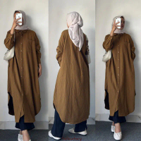JEMAH LONG SHIRT LINEN / KEMEJA PANJANG TUNIK Wanita