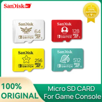 SanDisk Micro SD Card 64GB 128GB 256GB 512GB Memory Card Up to 100MB/s Flash Card TF Card for Switch Game Console
