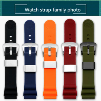 Suitable for Seiko watchband 22mm diver black blue orange rubber strap silicone replacement Wristband Bracelet