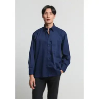 VALINO Kemeja Biru Navy Pria Lengan Panjang - V-XXXA01-M5 15