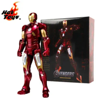Hot Toys Iron Man MK7 MK20 Nano Armor Avengers League Sculpture Edition Handicraft Model for Adult and Child Toys
