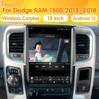 Car Radio For Dodge Ram 1500 2013-2018 256GB Android 12 Auto Stereo GPS Navigation Multimedia Player 4G WIFI Carplay Unit 2Din