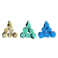 7Pcs Acrylic Dices Role Playing Game Dices Polyhedral Dices for Table Game Card Games Board Game Role Playing Game Card Game