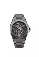 D1 Milano Gun Metal Skeleton Bracelet Watch, 41.5 mm