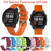 Watch strap for Garmin Forerunner 245/245M/Vivoactive 3 soft silicone Smart watches bands for Forerunner 645 Music Wristbands