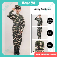Kostum Askar, untuk Kanak-kanak, Berpura-pura Bermain, Cosplay Askar, Pakaian Pekerjaan, Lengan Panj