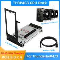 TH3P4G3 Thunderbolt-compatible GPU Dock Laptop External Graphic Card Adapter 60W / 85W PD Charging for Notebook to Video Card