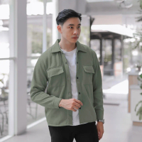 Civity Shacket Jacket - Jacket Pria Bahan Fleece Sage Green