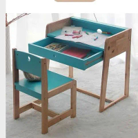 set meja belajar anak bangku sekolah laci dekorasi kamar furniture