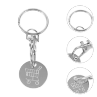 Shopping Trolley Token Key Ring Trolley Token Coin Keyring Supermarket Shopping Cart Token Keychain New