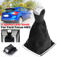 5 Speed Gear Shift Knob Gaiter Boot Cover For Ford/Focus 2 MK II 2005 2006 2007 2008 2009 2010 2011