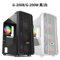 【最高現折268】TrendSonic 翰欣 G-200B/G-200W 黑/白 電源下置 玻璃側透 電腦機殼