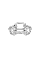 Daniel Wellington Crystal Link Ring Silver 銀色 不銹鋼水晶 戒指 DW