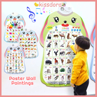 Kissdora Kids Learning Wall Chart Bilingual Learning English Chinese for Baby Kids ABC Poster Educat