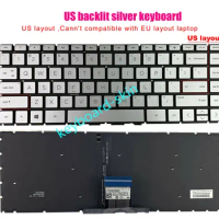 New US keyboard silver No-frame backlit for HP 14-CK 14t-dh 14-DK 14-DR 14s-DR 14-dq 14s-dq TPN-I131 240 G7 245 G7 246 G7 laptop