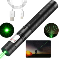 USB Charging Green Laser Pointer 8000M Red Laser Cursor Burning Match Tactical Hunting Single Star Laser Pointer Blue High Power