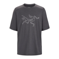 【Arcteryx 始祖鳥官方直營】男 Cormac Logo 快乾短袖圓領衫(雜黑)